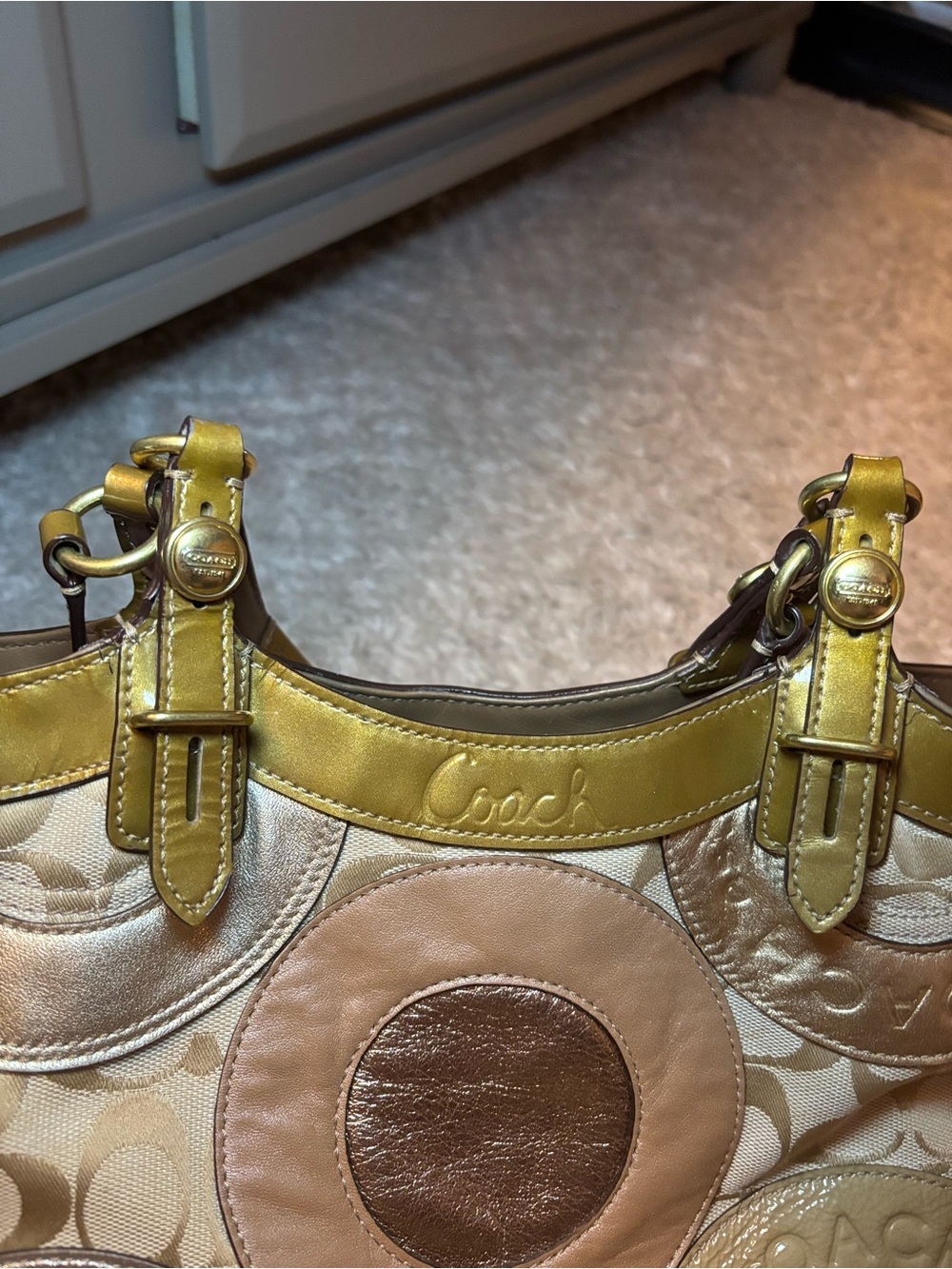 Coach Carly Patchwork Tote Bag - Picture 9 of 16